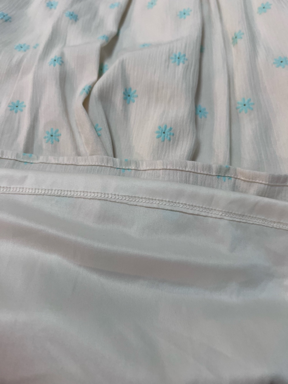 TORRID Cream Smocked Waist Midi Dress Delicate Blue Floral Print. Size 3. - Picture 11 of 16